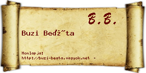 Buzi Beáta névjegykártya
