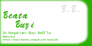 beata buzi business card